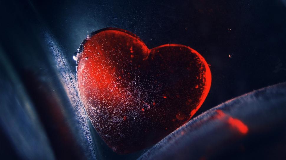 Frozen Red Heart wallpaper,Love HD wallpaper,3840x2160 wallpaper