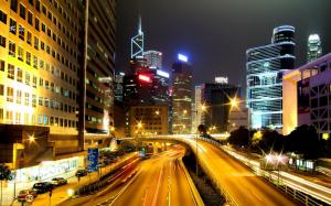 Beautiful City Lights Of Hong Kong wallpaper thumb