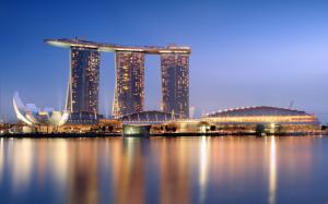 Marina Bay Sands Resort Hotel Singapore Desktop Photo wallpaper thumb
