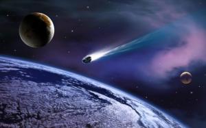 Meteor hit the planet wallpaper thumb