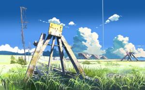 Rail Track Anime Makoto Shinai HD wallpaper thumb
