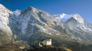Gutenberg Castle Under Mighty Mountains wallpaper thumb