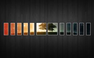 Panels depicting a landscape wallpaper thumb
