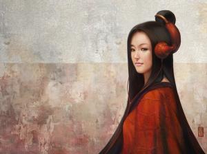 Asian Girl, Painting, Artwork wallpaper thumb
