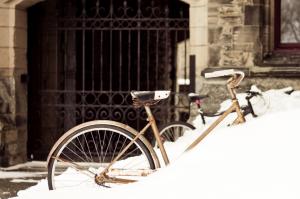 Snow, Bicycle, Winter wallpaper thumb