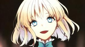 Fate Series, Sajou Manaka, Blonde, Short Hair, Blue Eyes, Smiling, Anime Girls, Solo, Bangs, Open Mouth, Fate Prototype, Closeup wallpaper thumb