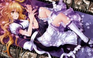 Anime, Anime Girls, Lying Down, Touhou, Kirisame Marisa wallpaper thumb