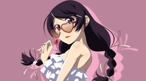 Anime Girls, Monogatari Series, Hanekawa Tsubasa, Braids wallpaper thumb
