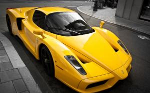 Ferrari Enzo luxury yellow supercar wallpaper thumb