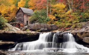 Water Landscapes Houses Waterfalls Mills HD Widescreen wallpaper thumb