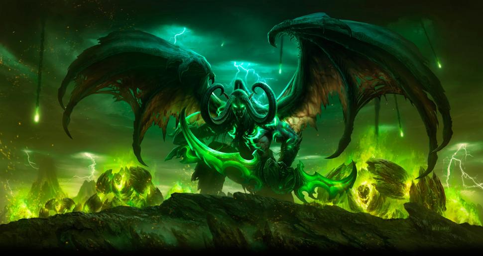 World of Warcraft: Legion, Illidan Stomrage wallpaper,world of warcraft: legion HD wallpaper,illidan stomrage HD wallpaper,5100x2705 wallpaper