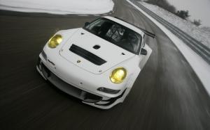 Porsche Motion Blur Race Car HD wallpaper thumb