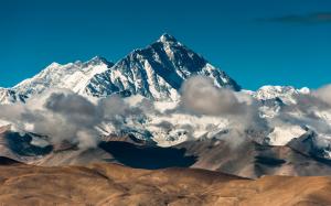 Mountains Snow China Rocks Tibet Mount Everest Blue Skies HD Widescreen wallpaper thumb