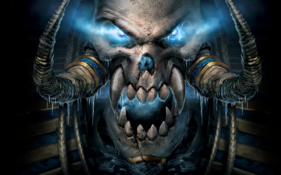 Warcraft, skull, eyes, energy, teeth wallpaper,warcraft HD wallpaper,skull HD wallpaper,eyes HD wallpaper,energy HD wallpaper,teeth HD wallpaper,1920x1200 wallpaper