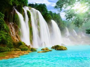 Waterfalls, water, trees wallpaper thumb