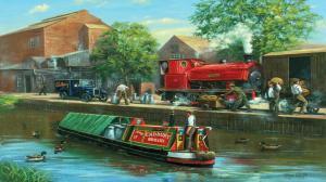 Cadbury Canal Boat wallpaper thumb