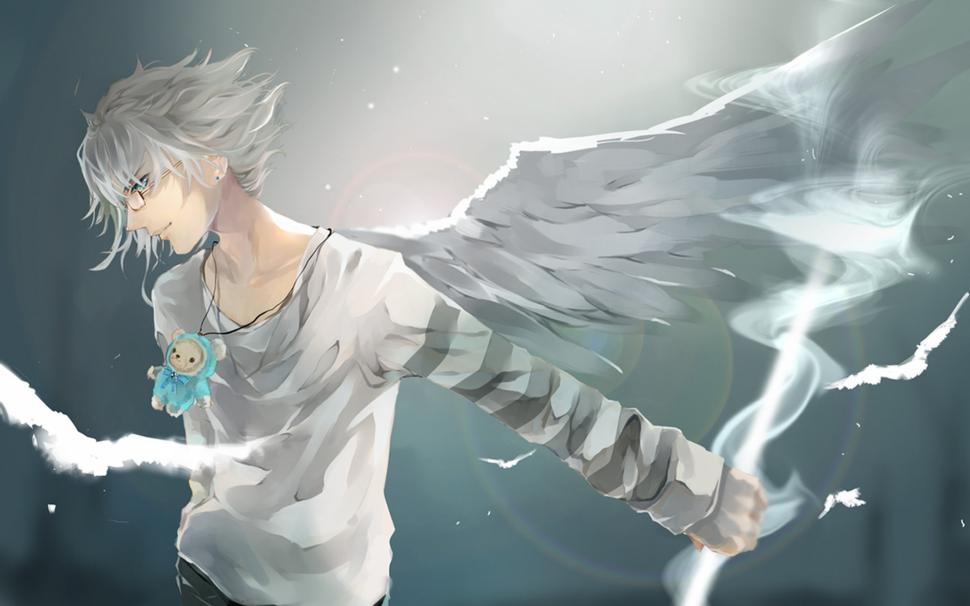 Anime boy wallpaper,anime wallpapers HD wallpaper,boy backgrounds HD wallpaper,wings  HD wallpaper,art HD wallpaper,2880x1800 wallpaper