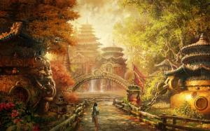 Asian City Fantasy wallpaper thumb
