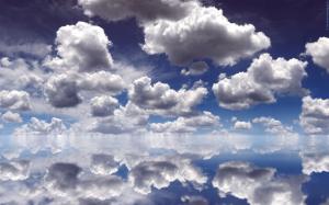 Water, Reflection, Nature, Clouds, Sky, Horizon, Salt Lakes, Minimalism wallpaper thumb