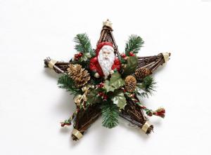star, wreath, santa claus, cones, needles, christmas wallpaper thumb