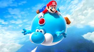 Yoshi, Mario, Flight, Sky wallpaper thumb