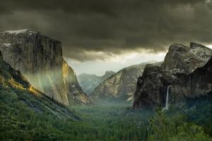 Cliff, Mountain, Valley, Landscape, Forest, Nature wallpaper thumb
