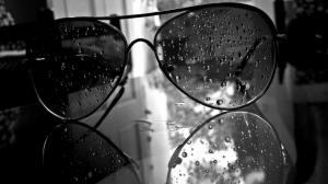 Glasses Monochrome Water Drops Aviator Black White For Desktop wallpaper thumb