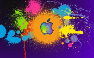 Apple paint colorful wallpaper thumb