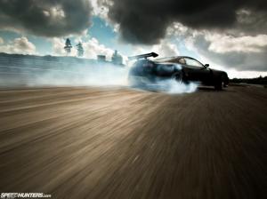 Motion Blur Toyota Supra Drift Smoke HD wallpaper thumb