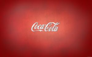 Coca Cola logo on red background wallpaper thumb