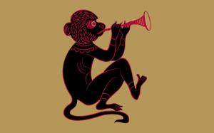 Monkey playing the trumpet wallpaper thumb