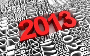 3D creative, red 2013 New Year wallpaper thumb