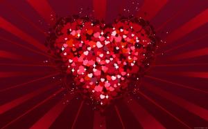 Red lot of hearts wallpaper thumb