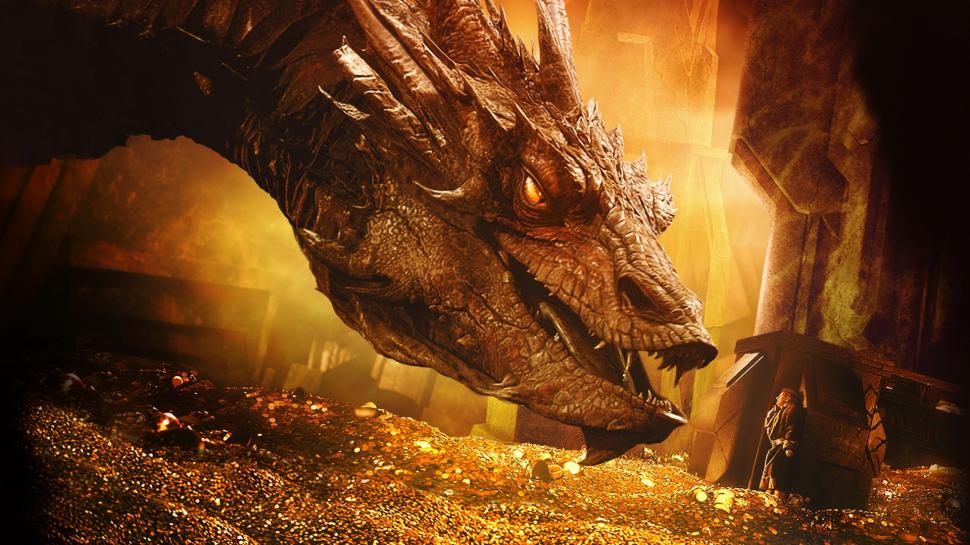 Dragin in The Hobbit: The Desolation of Smaug wallpaper,gold HD wallpaper,the dragon HD wallpaper,Smaug HD wallpaper,The Hobbit: The Desolation of Smaug HD wallpaper,1920x1080 wallpaper