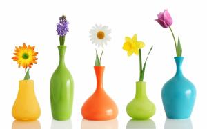 Colorful Flowers Vases wallpaper thumb