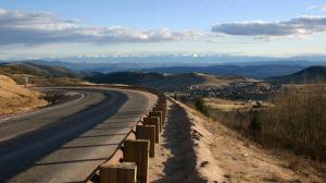 Road On The Way To Huge Mountain Range wallpaper thumb