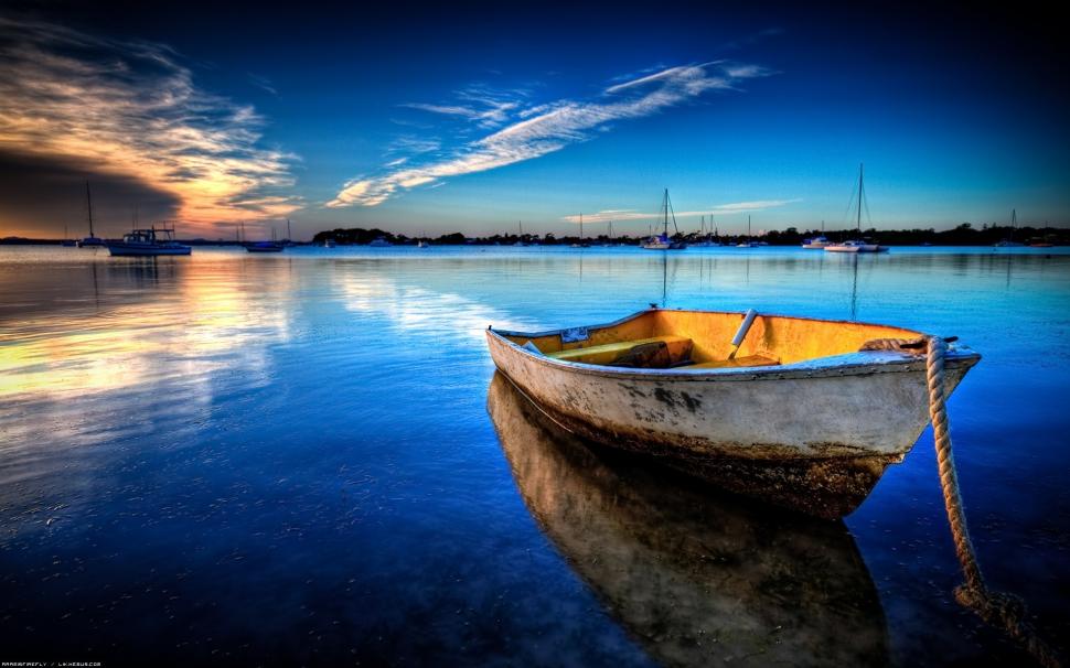 Exceptional Boat Anchored wallpaper,sunset HD wallpaper,scenary HD wallpaper,1920x1200 wallpaper