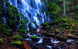 USA nature landscape, Oregon, Ramona Falls, stones wallpaper thumb