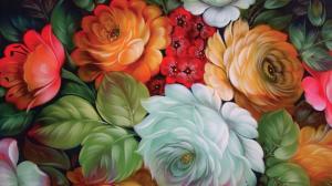 Art Paintings Flowers Bouquet High Resolution wallpaper thumb