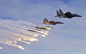 F 15E Strike Eagles Launch Chaffs & Flares wallpaper thumb