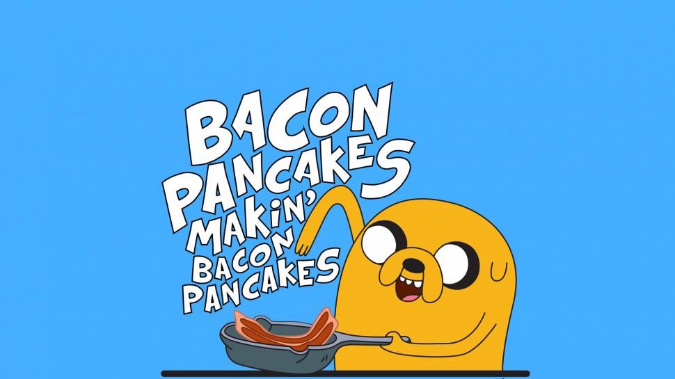 Adventure Time Blue Pancakes Bacon HD wallpaper,cartoon/comic HD wallpaper,blue HD wallpaper,adventure HD wallpaper,time HD wallpaper,bacon HD wallpaper,pancakes HD wallpaper,1920x1080 wallpaper