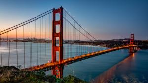 Golden Gate Bridge Bridge San Francisco Ocean HD wallpaper thumb
