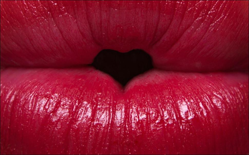Red Lips/ Heart wallpaper,abstract HD wallpaper,heart HD wallpaper,lips HD wallpaper,1920x1201 wallpaper