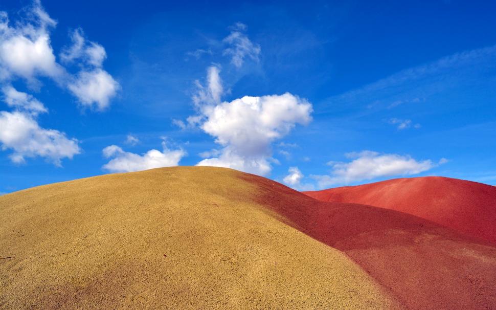 Desert, sand, dunes, blue sky, clouds wallpaper,Desert HD wallpaper,Sand HD wallpaper,Dunes HD wallpaper,Blue HD wallpaper,Sky HD wallpaper,Clouds HD wallpaper,1920x1200 wallpaper