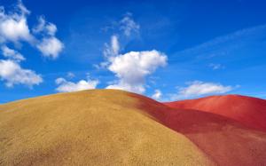 Desert, sand, dunes, blue sky, clouds wallpaper thumb