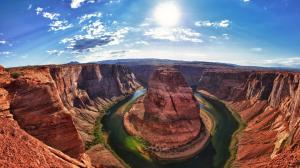 Grand Canyon, Arizona, USA, Colorado River, sun, sky wallpaper thumb