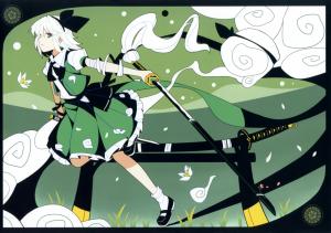 Anime Girls, Touhou, Sword, Young wallpaper thumb
