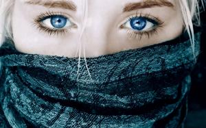 Blonde Girl with Blue Eyes wallpaper thumb
