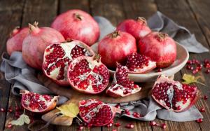 Still life of fruits, red pomegranate wallpaper thumb