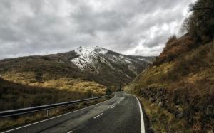 Road through the mountains wallpaper thumb